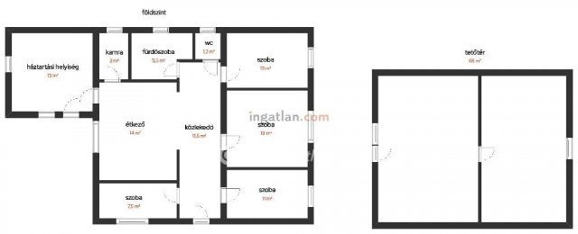 Eladó családi ház, Kisújszálláson 25 M Ft, 3+1 szobás