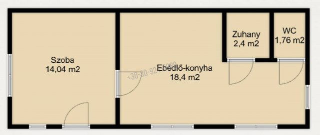 Eladó nyaraló, Sülysápon 15 M Ft, 1 szobás