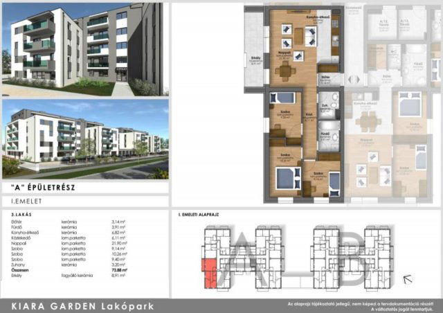 Eladó téglalakás, Szombathelyen 74.9 M Ft, 4 szobás