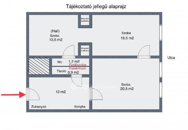Eladó téglalakás, Budapesten, VIII. kerületben 57.9 M Ft