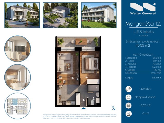 Eladó téglalakás, Hegyeshalomban 43.82 M Ft, 2 szobás