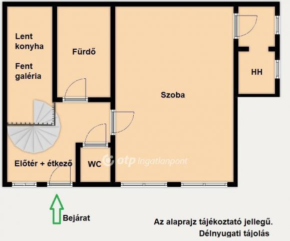 Eladó téglalakás, Budapesten, VI. kerületben 58.5 M Ft, 1 szobás