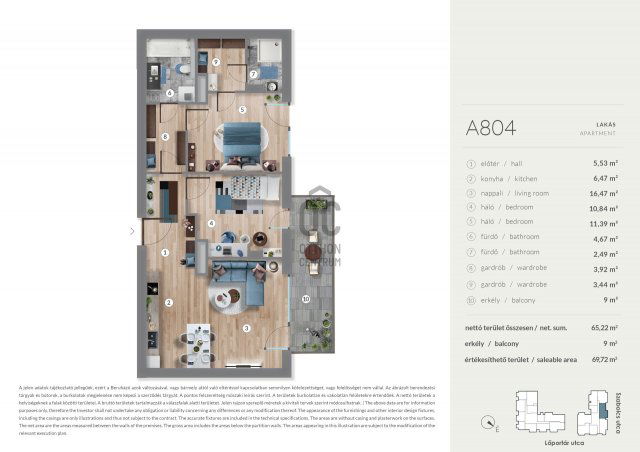 Eladó téglalakás, Budapesten, XIII. kerületben 121.99 M Ft