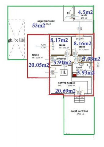 Eladó ikerház, Besnyőn 52.9 M Ft, 3 szobás
