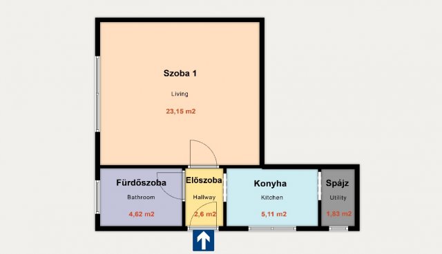 Eladó téglalakás, Kiskunhalason 22.5 M Ft, 1 szobás