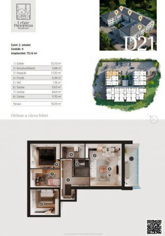 Eladó téglalakás, Sopronban, Lehár Ferenc utcában 109.9 M Ft