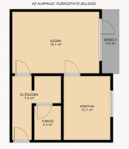 Eladó téglalakás, Tatabányán 36.9 M Ft, 1 szobás