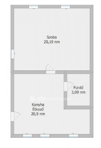 Eladó téglalakás, Tolnán 18.8 M Ft, 1 szobás