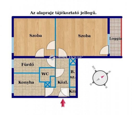Eladó téglalakás, Budapesten, IV. kerületben 54.9 M Ft, 2 szobás