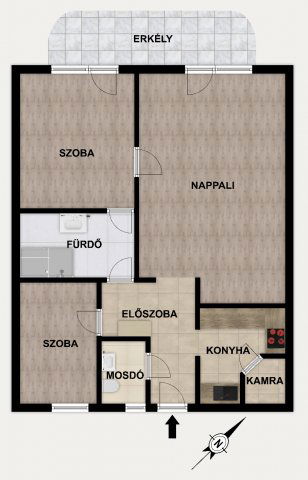 Eladó téglalakás, Budapesten, XIII. kerületben, Szabolcs utcában