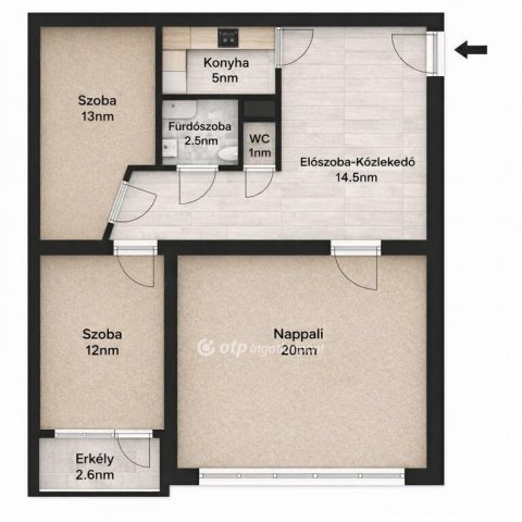 Eladó téglalakás, Budapesten, VIII. kerületben 80.6 M Ft