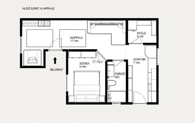 Eladó családi ház, Velencén 79.9 M Ft, 2 szobás