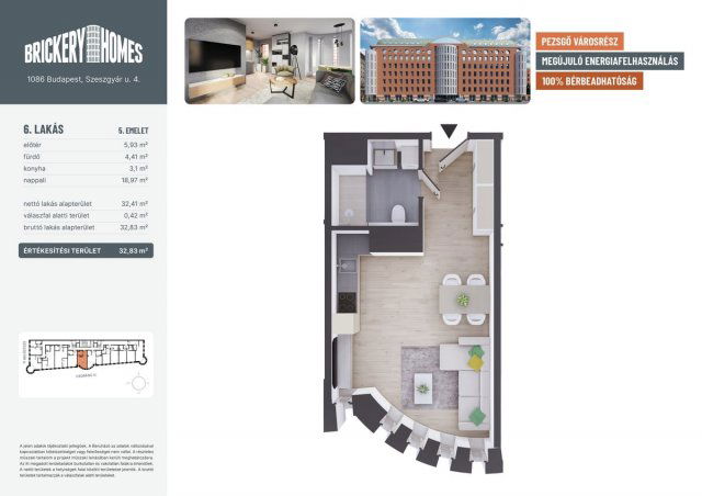 Eladó téglalakás, VIII. kerületben, Szeszgyár utcában