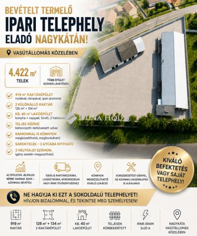 Eladó ipari ingatlan, Nagykátán 132 M Ft / költözzbe.hu