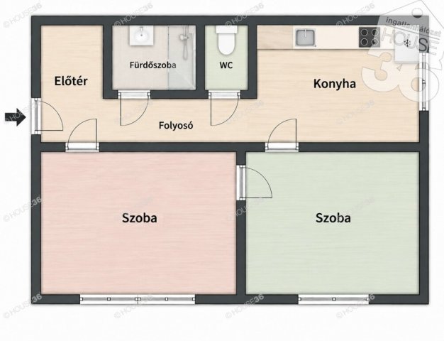 Eladó panellakás, Kecskeméten 49.9 M Ft, 2 szobás