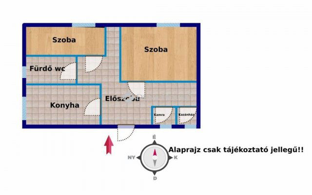 Eladó családi ház, Felsőpakonyban 60 M Ft, 2 szobás