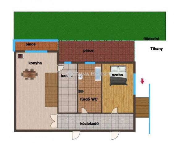 Eladó családi ház, Tihanyban, Völgy utcában 199 M Ft, 1 szobás