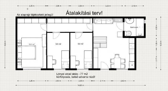 Eladó téglalakás, Budapesten, IX. kerületben 92.98 M Ft