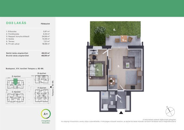 Eladó téglalakás, Budapesten, XIV. kerületben 79.5 M Ft
