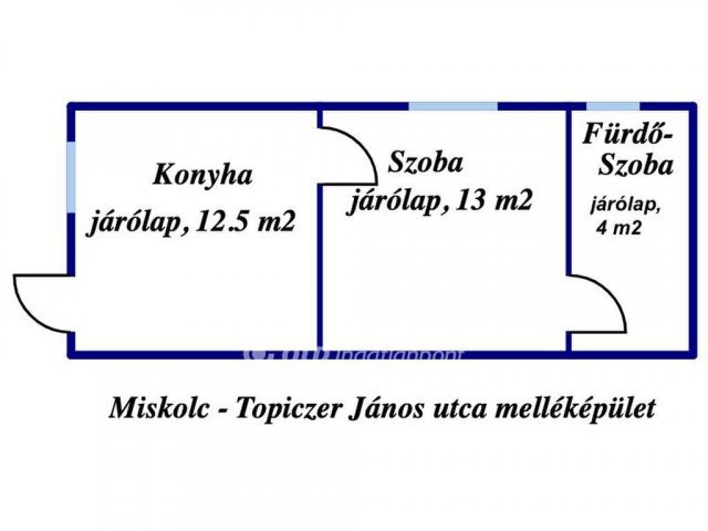 Eladó családi ház, Miskolcon 24.5 M Ft, 1 szobás