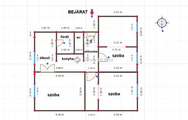 Eladó téglalakás, Veszprémben 62.9 M Ft, 2+1 szobás