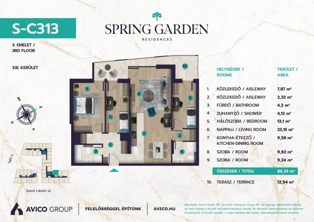 Eladó téglalakás, Budapesten, XIII. kerületben 147.79 M Ft