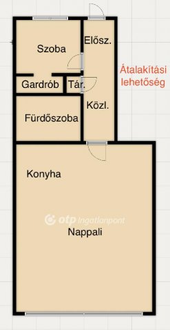 Eladó téglalakás, Miskolcon 29.9 M Ft, 1 szobás