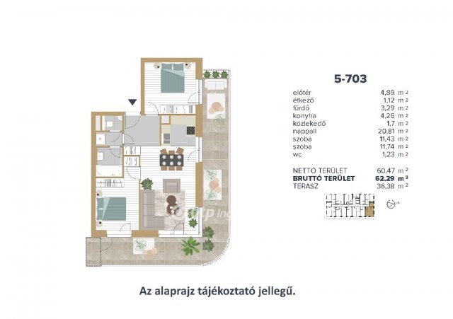 Eladó téglalakás, Budapesten, III. kerületben 123.9 M Ft