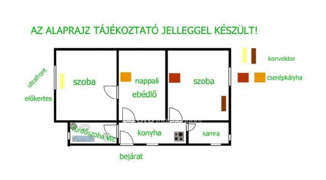 Eladó családi ház, Hajdúhadházon 18 M Ft, 2 szobás