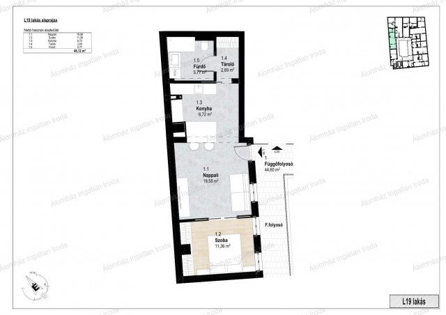 Eladó téglalakás, Budapesten, VI. kerületben 93 M Ft, 1+1 szobás