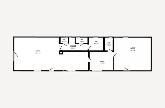 Eladó üzlethelyiség, Nyírvasvárin 15.8 M Ft, 2 szobás