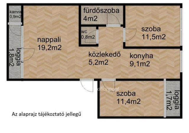 Eladó téglalakás, Nyíregyházán 54.9 M Ft, 2 szobás