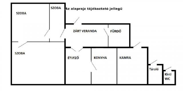 Eladó családi ház, Szalkszentmártonon 17 M Ft, 2 szobás