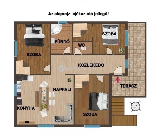 Eladó téglalakás, Vecsésen 74.9 M Ft, 4 szobás