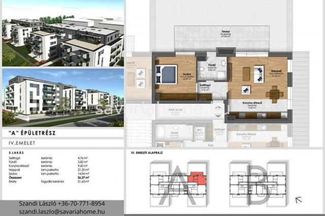 Eladó téglalakás, Szombathelyen 63.9 M Ft, 2 szobás