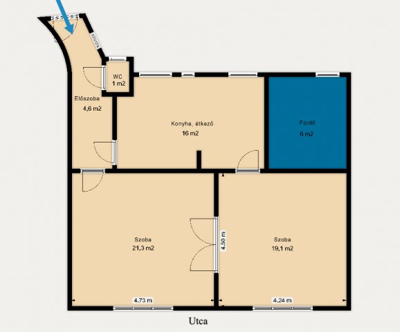 Eladó téglalakás, Budapesten, V. kerületben 116 M Ft, 2 szobás