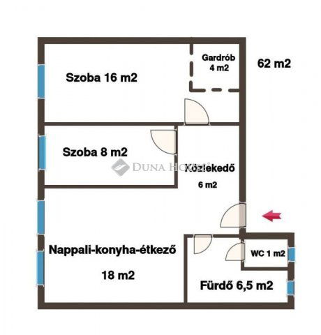 Eladó téglalakás, Pécsett, Mária utcában 69.9 M Ft, 3 szobás