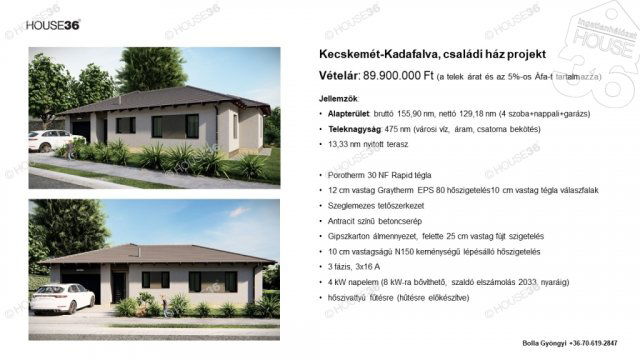 Eladó családi ház, Kecskeméten 89.9 M Ft, 5 szobás