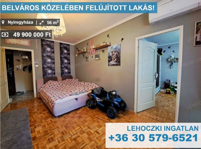 Eladó téglalakás, Nyíregyházán 49.9 M Ft, 2 szobás
