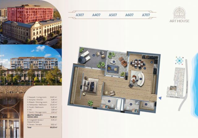 Eladó téglalakás, Budapesten, XIII. kerületben 202.52 M Ft