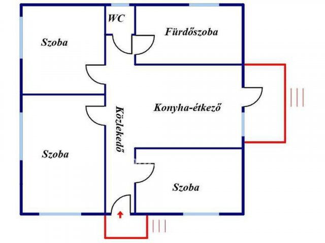 Eladó családi ház, Makón 57.25 M Ft, 2+1 szobás