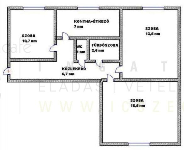 Eladó panellakás, Szegeden 42.9 M Ft, 3 szobás