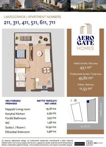 Eladó téglalakás, Budapesten, XIX. kerületben, Tompa utcában