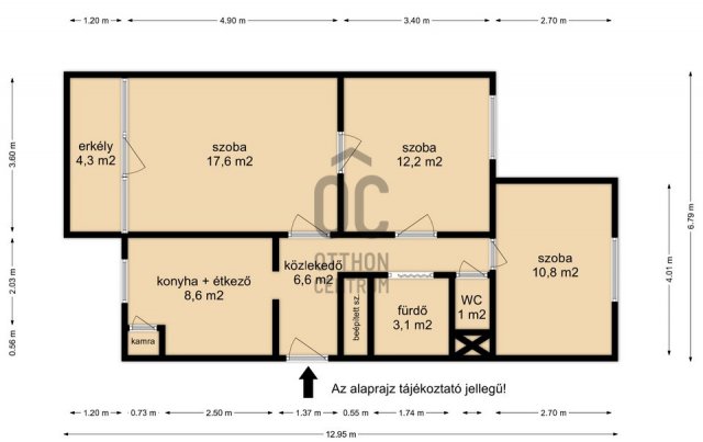Eladó téglalakás, Nagykanizsán 39.9 M Ft, 3 szobás