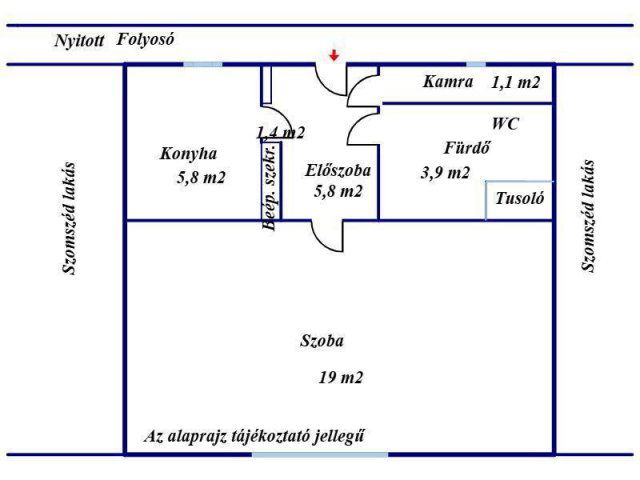 Eladó panellakás, Békésen 15.9 M Ft, 1 szobás