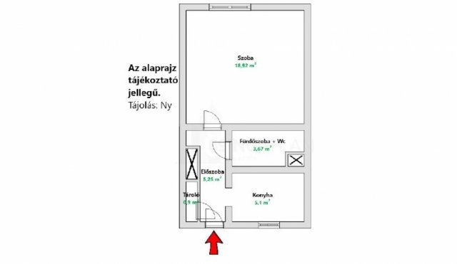 Eladó téglalakás, Budapesten, X. kerületben 42.5 M Ft, 1 szobás