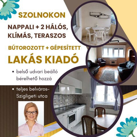 Kiadó téglalakás, albérlet, Szolnokon 200 E Ft / hó, 1+2 szobás