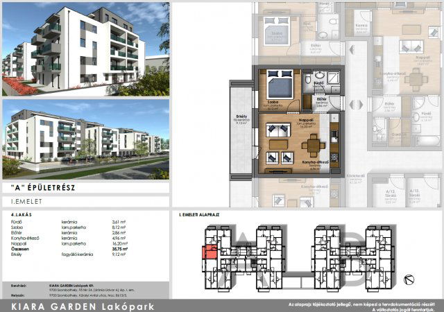 Eladó téglalakás, Szombathelyen, Károlyi Antal utcában 41.9 M Ft