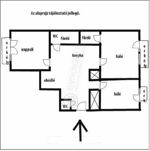 Kiadó téglalakás, albérlet, V. kerületben, Veres Pálné utcában