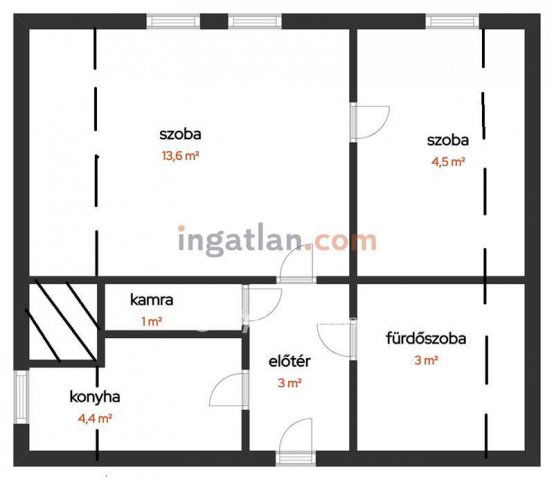 Eladó téglalakás, Salgótarjánban 8.9 M Ft, 1+1 szobás